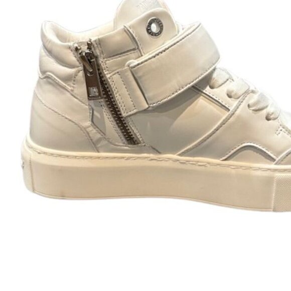 Zadig & Voltaire Flash Chunky Mid-Top Sneakers with Side Zip & Velcro Closure - Picture 3 of 12